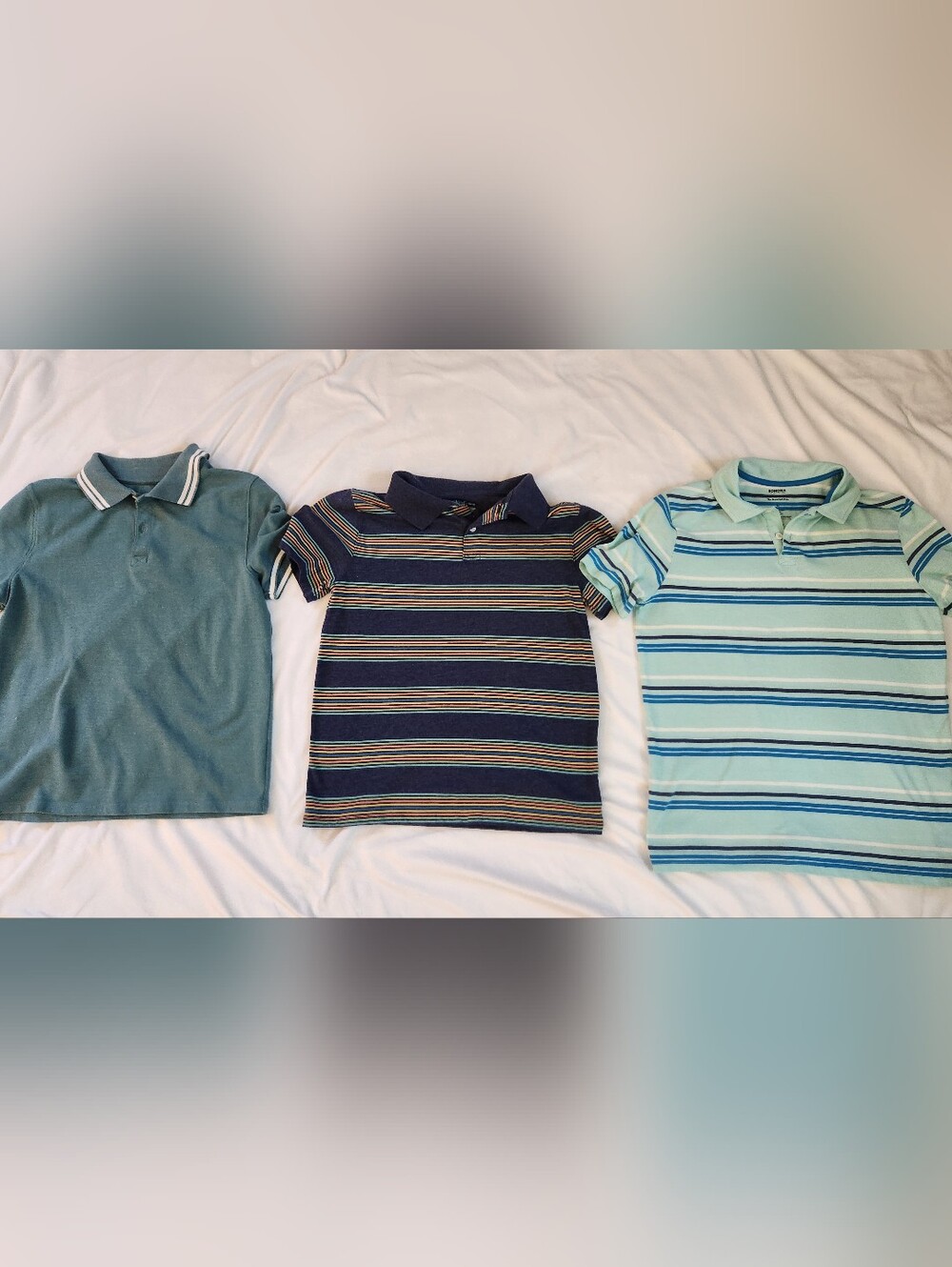 Navy Multicolor Stripe Polo Shirt for Kids